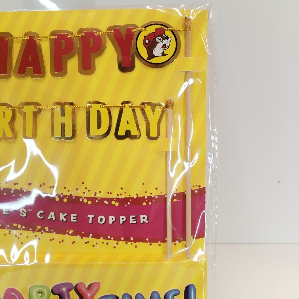 Buc-ee's Party Cake Topper Happy Birthday Beaver Gas Station Fan - Picture 3 of 5